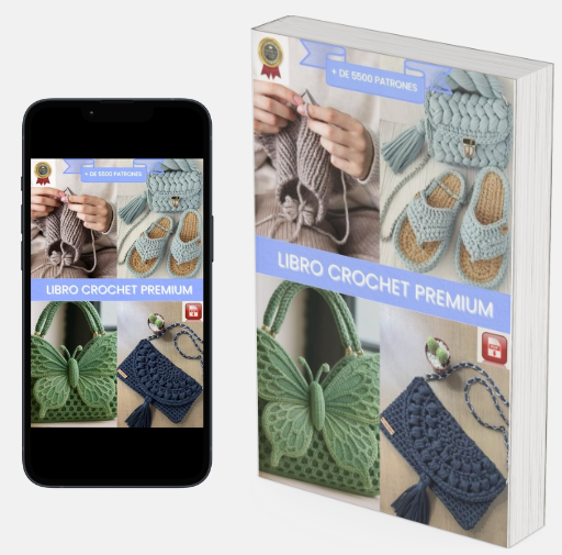 🔥 Libro Crochet Premium – Más de 5500 Patrones + 3 Bonos Exclusivos